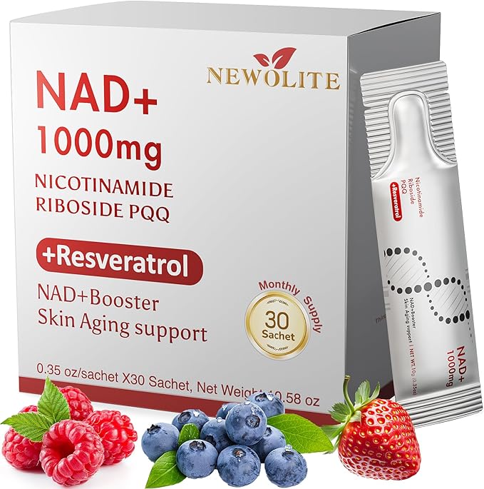 NAD+Liquid Supplement 1000mg with Resveratrol Pure Liquid Packets