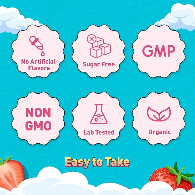Organic Toddler Multivitamin Gummies (Ages 2-3) | Omega-3 (DHA/EPA) Postbiotics A C D3 K2 Methyl B12 Folate Zinc | Kids Multivitamin for Immune Digestive Brain Development Sugar-Free 60Cts
