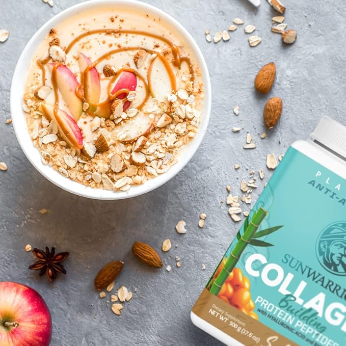 Vegan Collagen Protein Powder for Women Silica Plant Based Collagen Powder with Vegan Hair Skin and Nails Vitamins Non-GMO No Added Sugar Soy Dairy &amp Gluten Free (Salted Caramel 20 Servings)