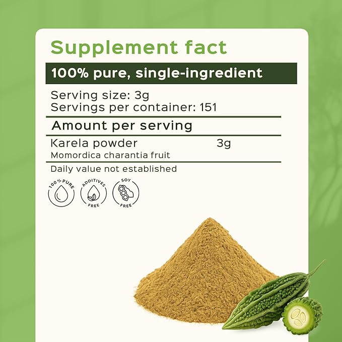 bixa BOTANICAL Bitter Melon Powder (Karela Powder) | 200 Grams / 7 OZ | Gluten Free Steam Treated Vegan 100% Pure.
