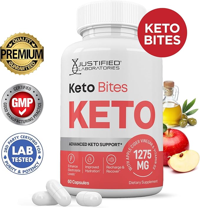 Justified Laboratories (10 Pack) Keto Bites ACV Pills 1275MG Formulated with Apple Cider Vinegar Keto Support Blend Alternative to Gummies 600 Capsules