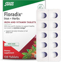 Floradix Iron Tablets - Iron Supplement with B Vitamins Folic Acid Vitamin C &amp More - Energy Support - Vegetarian &amp Gluten-Free - 120 Tablets (120 Servings)