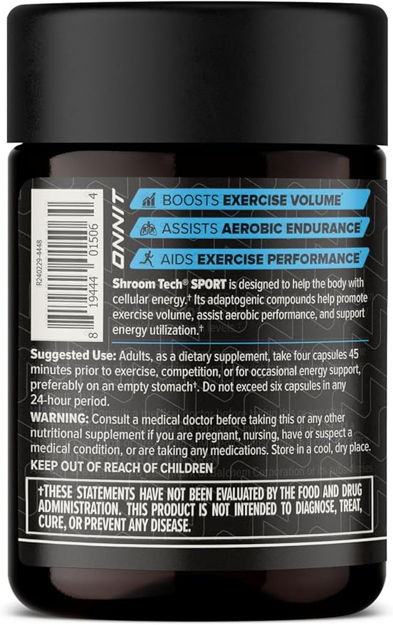 ONNIT Cognitive &amp Endurance Support Bundle: Alpha Brain Nootropic Capsules (30 Count) + Shroom Tech Sport Exercise Support Capsules (28 Count) IGEN Non-GMO Tested Focus Energy &amp Endurance 2