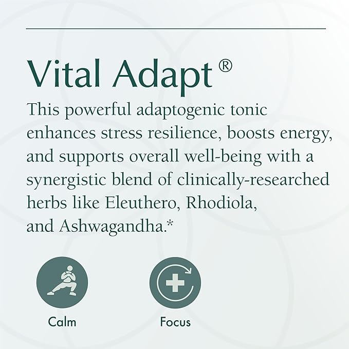 Natura Health Products Vital Adapt Supplement - Daily Nourishing Adaptogenic Tonic for Endocrine Function Support - Featuring Rhodiola Ashwagandha Cordyceps Reishi (60 Capsules)