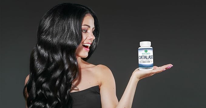 Best Earth Naturals Catalase Supplement 10000 with Saw Palmetto Biotin Fo-Ti PABA - Hair Supplements for Strong Hair - 180 Capsules - Pack of 3 (90-Day Supply)