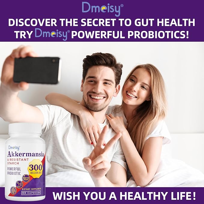 Akkermansia Supplement - 300 Billion AFU Akkermansia Muciniphila Akkermansia Probiotic for Women &amp Men for Boost  Digestive Gut Immunity Enhances Gut Lining Function &amp Intestinal Walls