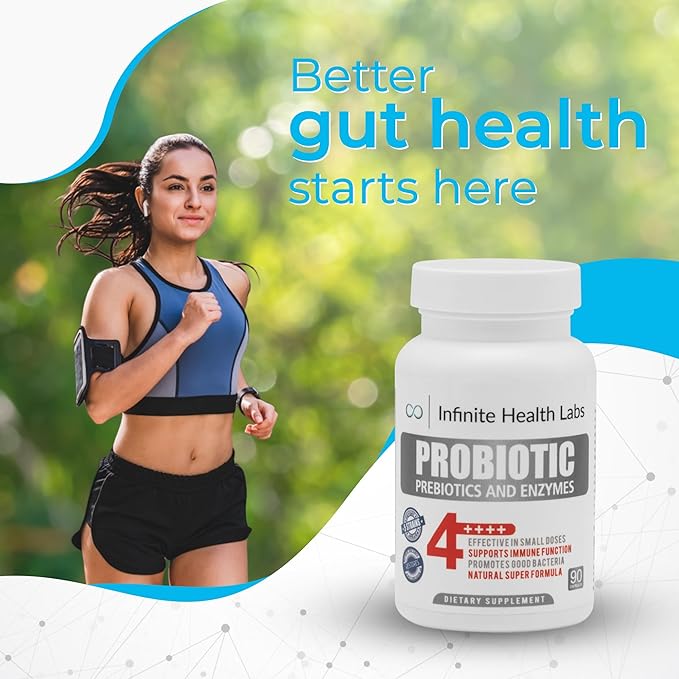Probiotic Supplement/Infinite Health - 90 Small Easy to Swallow Capsules - All Natural Helps Relieve Digestive Problems &amp Gas - Improves Immune System 2.1 Billion CFUs per Capsule