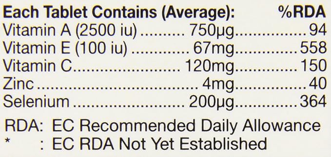 Health Aid Selenium Plus (Vitamins A C E &amp Zinc) 60 Tablets