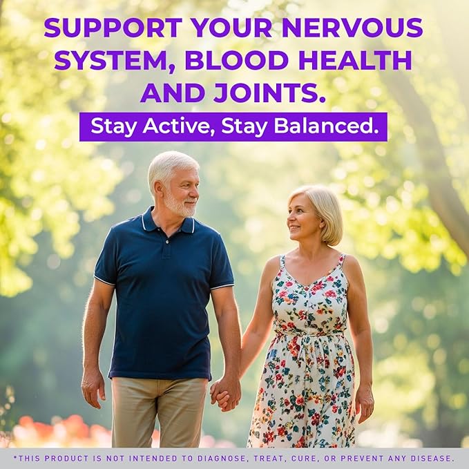 NervoLyn Capsules - Official Nervo Lyn Advanced Supplement Formula Nerve Health Natural NervoLyn Brain &amp Memory Focus Vitamins Suppor for Overal Health &amp Wellness 60 Capsules for 1 Month