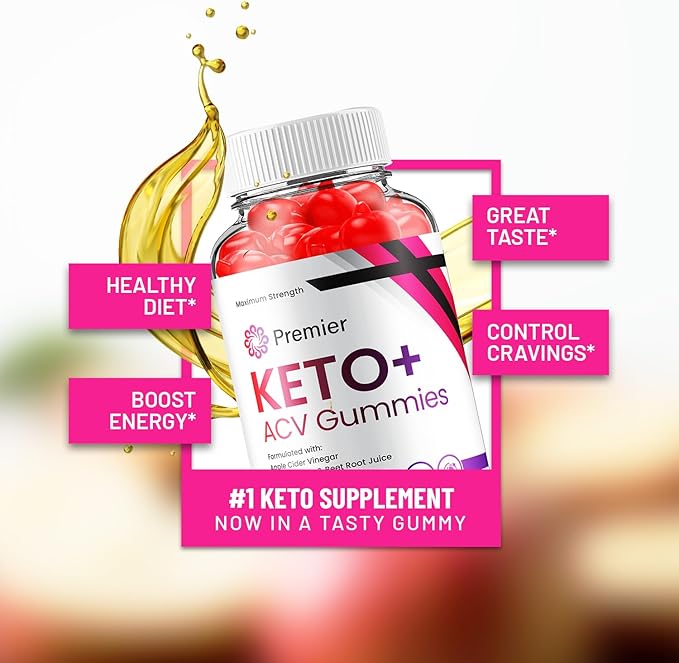 (3 Pack) Premier Keto ACV Gummies - Advanced Formula Premiere Keto Plus ACV Gummies Apple Cider Vinegar Premier ACV Dietary Supplement Reviews Men Women (180 Gummies)
