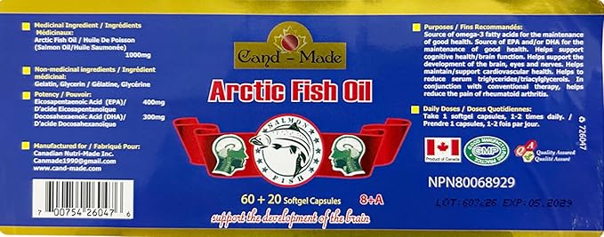 Enhance-High Doee Arctic Fish Oil 80 Softgel Capsules