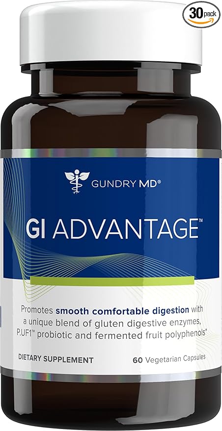 Gundry MD GI Advantage Gut Supplement with Probiotics Digestive Enzymes and Superfruit Extracts for Strong Metabolism Energy Digestion and Muscle Support - (30 Servings)