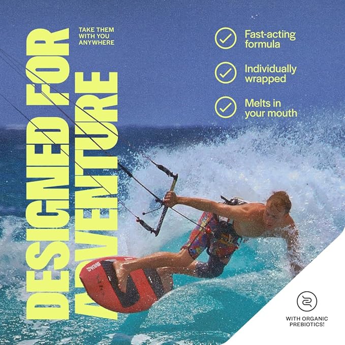 Travel + Defense | Fast Melt Pre + Probiotic for Immune Health While Traveling - Tropical Flavor 30 Powder Sachets