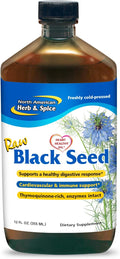 North American Herb &amp Spice Black Seed Oil - 12 fl. oz. - Cardiovascular Digestive &amp Immune Support - Contains Wild Mediterranean Oreganol P73 Oregano Oil - Non-GMO - 72 Total Servings