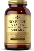 Solgar No-Flush Niacin 500 mg 250 Vegetable Capsules - Supports Energy Metabolism - No-Flush Delivery - Vegan Gluten Free Dairy Free Kosher - 250 Servings