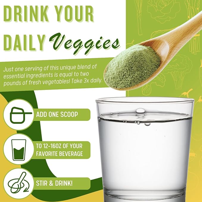 Daily Health Ultimate Greens Powder Immune Support Vegan Friendly Vegetable Alkalize Drink NO GMO Gluten Soy Free 8oz 3 Pack