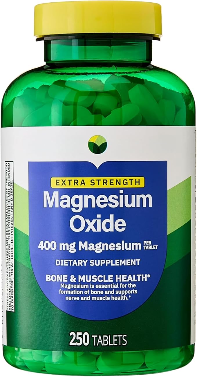 KP+ Magnesium Oxide 400 mg | 250 Tablets | Supports Bone Nerve &amp Muscle Health | Extra Strength Magnesium Supplement | Pack of 1