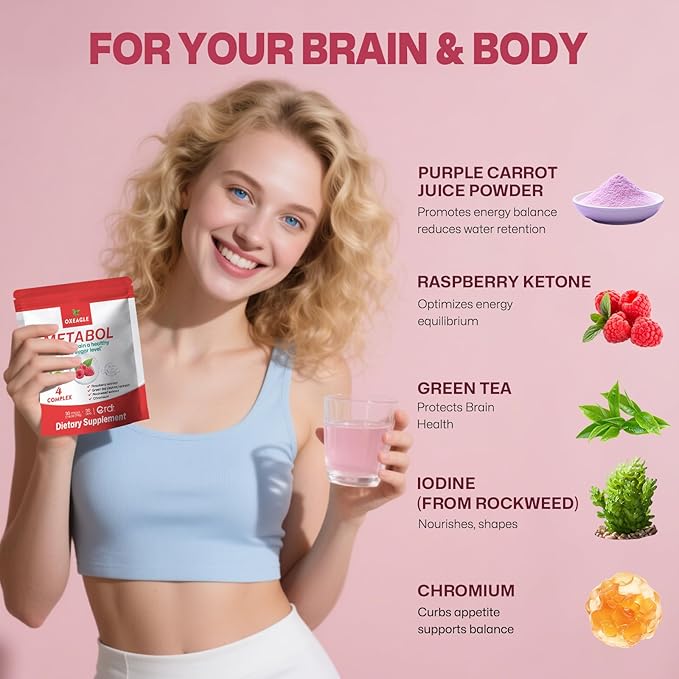 Oxeagle Hunger Supplement for Women &amp Men with Raspberry Ketone for Gut Health and Immunity. (1)