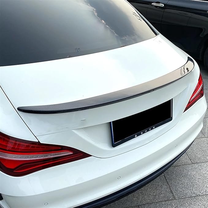 Spoiler Rear Wing Modified Decoration Accessories Tail Wing Fixed Wind Compatible for Benz CLA C117 CLA180 200 CLA45 AMG 2013-2019 (Color : Gloss Black)