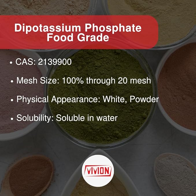Dipotassium Phosphate DKP Food Grade Granular - 5 kg (11 lb) - FG Buffering Agent &amp Emulsifying Salt - K2HPO4 - Bulk Ingredient