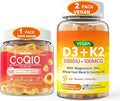 Nextdia CoQ10 200mg Filled Gummies 1 Pack + Vegan Vitamin D3 5000IUK2 Gummies 2Pack