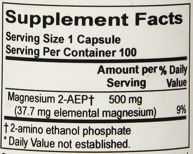 Dr. Hans Nieper 2aep Magnesium Capsules 500 Mg 100 Count