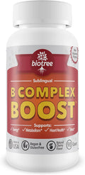Vitamin B12 Sublingual B Complex Energy Pill B12 Methylcobalamin B6 Biotin &amp Folic Acid Natural Energy Supports Metabolism Heart Health &amp Stress Great Tasting Cherry Flavor! 100% Caffeine Free