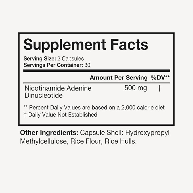 Terra Health Essentials NAD+ - Cellular Energy Metabolic Repair Healthy Aging of Heart Brain &amp Muscle - All Natural 30 Day Supply