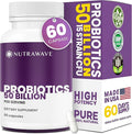 NEW Nutrawave 50 Billion Probiotics for Women &amp Men 15 Strains Active Culture. Relieves Bloating &amp Constipation Improved Digestion &amp Gut Health Supplement Vegan. 60 Powerful Small Capsu