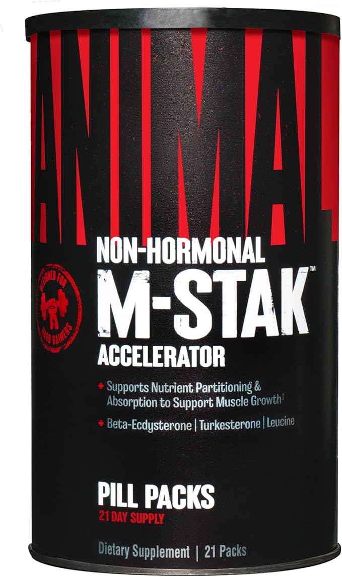 Animal Omega Omega 3 &amp 6 Supplement 30 Day Pack M-Stak Non-Hormonal Hard Gainers Muscle Building Stack 21 Count