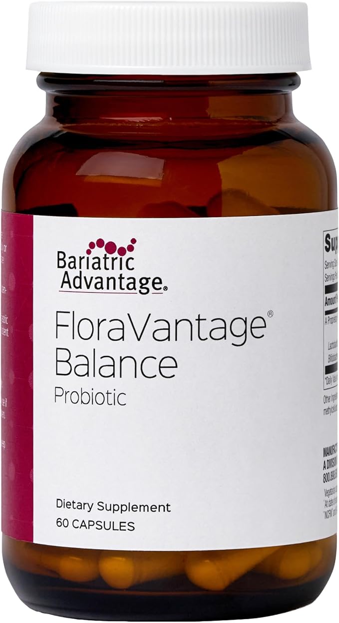 Bariatric Advantage FloraVantage Balance Capsules - Probiotic Supplement for Bariatric Surgery Patients - Healthy Immune Support* with Proprietary Strain Blend - 60 Count