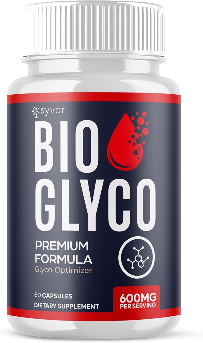 Bio Glyco Capsules Official BioGlyco Blood Health Support Pills with All Natural Ingredients Advanced Formula Blood Optimizer with Maximum Strength Premium Vitamins for Women &amp Men (60 Capsules)