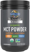 Garden of Life Dr. Formulated Keto Organic MCT Powder - 30 Servings 6g MCTs from Coconuts plus Prebiotic Fiber &amp Probiotics Certified Organic Non-GMO Vegan Gluten Free