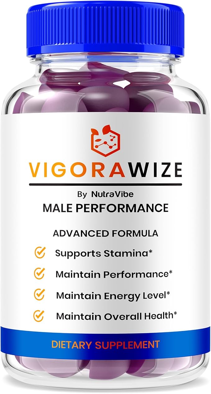 NutraRize Vigorawize Gummies for Men Premium Performance Male Gummies All Natural Formula to Support Energy Stamina &amp Drive Official Vigora Wize ME Gomitas Reviews (60 Gummies)