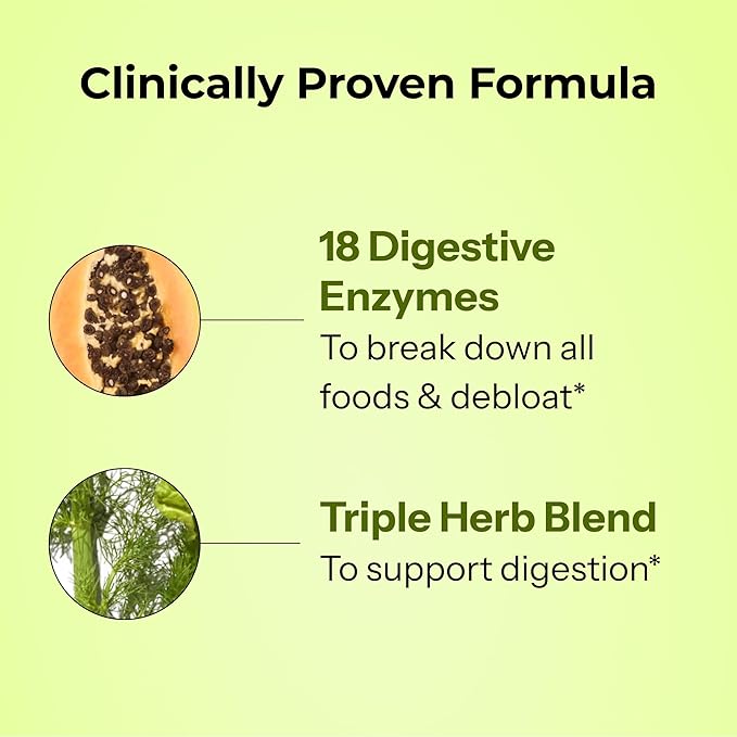 HUM Flatter Me Digestive Enzymes for Women &amp Men Digestive Health Bloating Supplement with Ginger &amp Peppermint Leaf Fast Acting Anti Bloat Pills Multi Enzyme for Debloating Vegan 60 Capsul