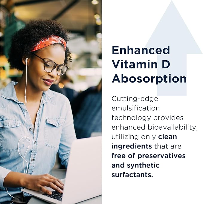 Designs for Health Hi-Po Emulsi Vitamin D Drops - Liquid Vitamin D 2000 IU Highly Concentrated Vitamin D3 - Bone Health + Immune Support Supplement - 2000 IU Per Drop (1000 Servings / 1 Ounce)