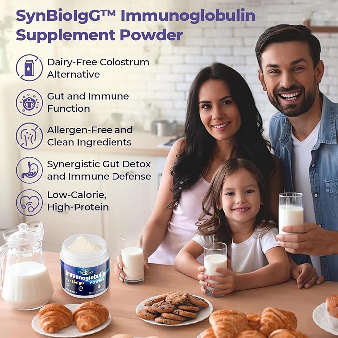 Fogoro IgG Immunoglobulin Supplement – Low-Calorie Lactose-Free Casein-Free Formula with L-Glutamine &amp N-Acetyl-D-Glucosamine – Colostrum Alternative