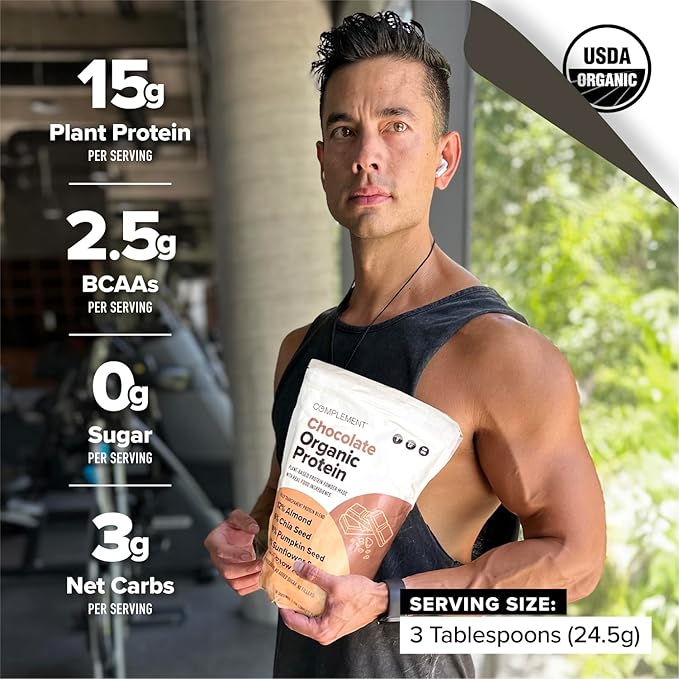 Complement Chocolate Protein &amp Creatine Bundle – Plant-Based Protein Powder and Creatine Monohydrate for Enhanced Muscle Performance