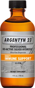 Argentyn 23 Professional Bio-Active Silver Hydrosol for Immune Support – Colloidal Silver 23ppm 4oz (118mL) – Twist-Top