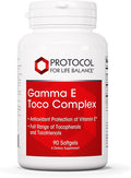 PROTOCOL FOR LIFE BALANCE Gamma E Toco Complex - Vitamin E 300mg - Antioxidant Support - for Cardiovascular Health &amp Brain Health - with Tocotrienols - Halal &amp Dairy Free - 90 Softgels