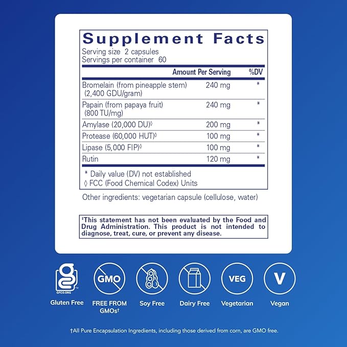 Pure Encapsulations A.I. Enzymes | Balanced Plant Enzyme Formula for Joint Muscle and Digestive Support | 120 Capsules