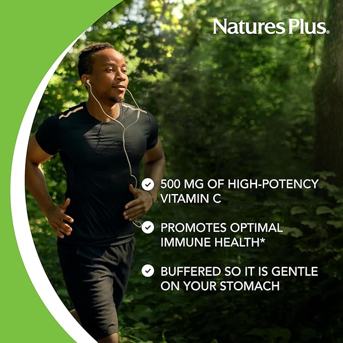 NaturesPlus Orange Juice - 180 Chewable Tablets 2 Pack - 500 mg Vitamin C - High-Potency Immune Support Supplement Antioxidant - Gentle on Stomach - Vegan Gluten Free - 360 Servings