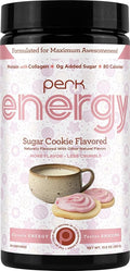 Perk Energy Drink Mix (Sugar Cookie) 20 Servings - Caffeinated Healthy Coffee Alternative with Protein 100mg of Caffeine Gluten-Free Soy-Free Peanut-Free