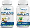Palmara Health Premium Monolaurin 600mg with L-Lysine with Monolaurin Combo