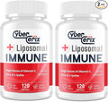 CyberCerix Liposomal Immune Support Supplement for Adults Complex with L-Lysine 1500mg Vitamins Minerals &amp Herbal Extracts Comprehensive Daily Wellness Blend for Men &amp Women - 240 Capsule