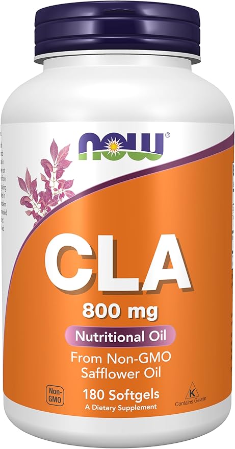 NOW Supplements CLA (Conjugated Linoleic Acid) 800 mg Nutritional Oil 180 Softgels