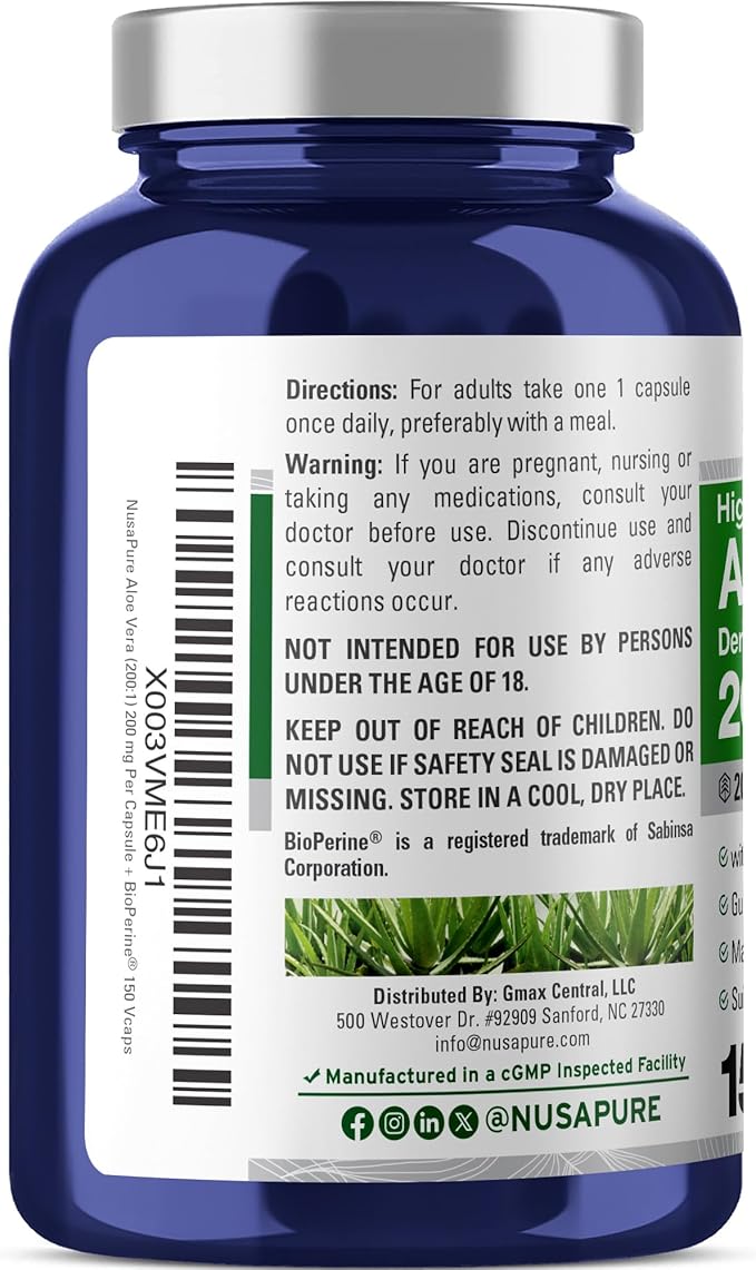 NusaPure OSHA Root Capsules 150 mg 150 Veg Capsules (Non-GMO Vegan)