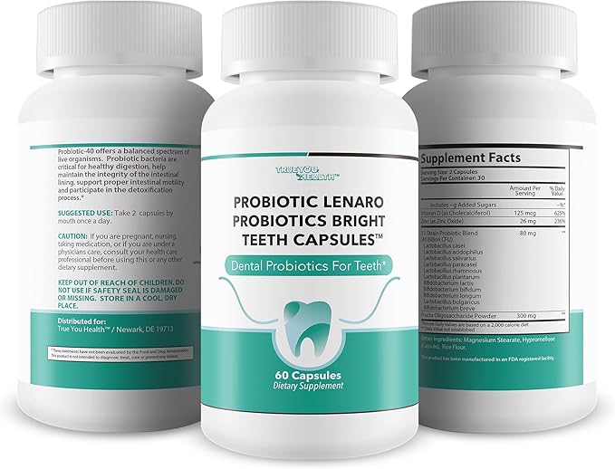 Probiotics Bright Teeth Capsules - Our Best Dental Probiotics White Teeth Support - Dental Probiotics Bright Whitening Teeth Mousse Alternative Capsules - Probiotics for Teeth Probiotic Mouth