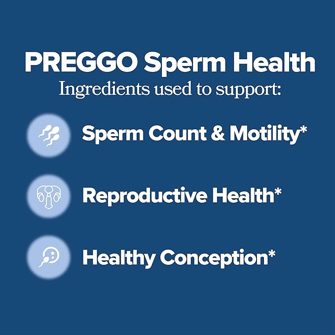 O Positiv Preggo Sperm Health Capsules for Men - OBGYN-Formulated for Improved Sperm Count &amp Motility with Tongkat Ali NAC Alpha Lipoic Acid – Male Reproductive Health 60 Count (Pack of 1)