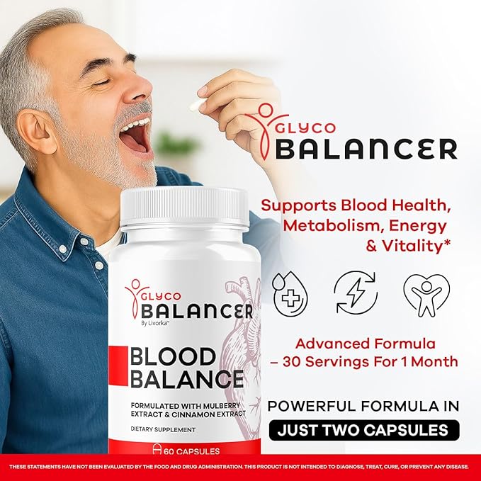 (3 Pack) Glyco Balancer Capsules - Official GlycoBalancer Supplement Support Pills Advanced Formula All Natural Premium Ingredinets for Health Support Vitamins and Wellness 180 Capsules for 3 Months